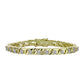Brățară din Argint 925 Placat cu Aur ( 17.63 grame ) cu Diamant Alb și Topaz Alb 2.03 Carate