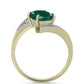 Inel din Argint 925 Placat cu Aur ( 3.46 grame ) cu Agat Verde și Topaz Alb 2.24 Carate