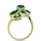 Inel din Argint 925 Placat cu Aur ( 4.26 grame ) cu Agat Verde 3.03 Carate