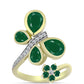 Inel din Argint 925 Placat cu Aur ( 4.26 grame ) cu Agat Verde 3.03 Carate