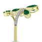 Inel din Argint 925 Placat cu Aur ( 4.26 grame ) cu Agat Verde 3.03 Carate