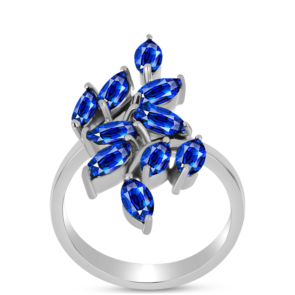 Inel din Argint 925 ( 4.29 grame ) cu Safir Albastru Australian 3.93 Carate 7 