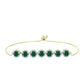 Brățară din Argint 925 Placat cu Aur ( 6.99 grame ) cu Agat Verde și Topaz Alb 3.8 Carate