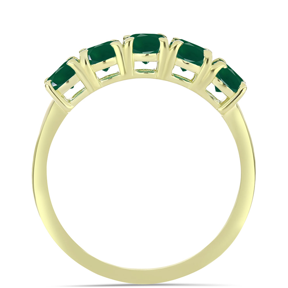 Inel din Argint 925 Placat cu Aur ( 2.17 grame ) cu Agat Verde 1.23 Carate