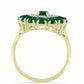 Inel din Argint 925 Placat cu Aur ( 3.89 grame ) cu Agat Verde 2.58 Carate