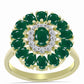 Inel din Argint 925 Placat cu Aur ( 3.89 grame ) cu Agat Verde 2.58 Carate
