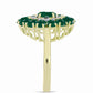 Inel din Argint 925 Placat cu Aur ( 3.89 grame ) cu Agat Verde 2.58 Carate