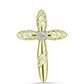Cruce Pandantiv din Argint 925 Placat cu Aur ( 2.62 grame ) cu Diamant Alb 0.01 Carate