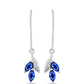 Cercei din Argint 925 ( 1.91 grame ) cu Safir Albastru Australian și Topaz Alb 0.97 Carate