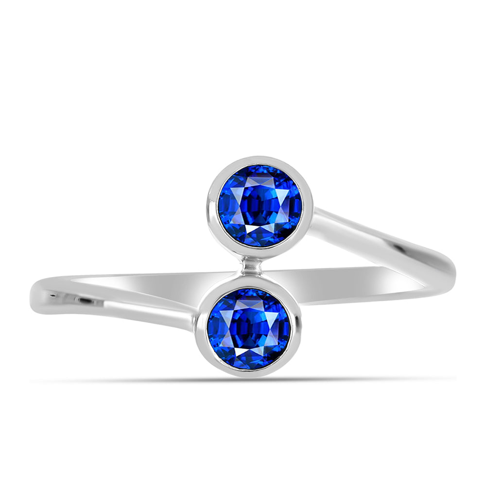 Inel din Argint 925 ( 2.2 grame ) cu Safir Albastru Australian 0.75 Carate 1 