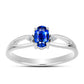 Inel din Argint 925 ( 2.07 grame ) cu Safir Albastru Australian și Topaz Alb 0.69 Carate