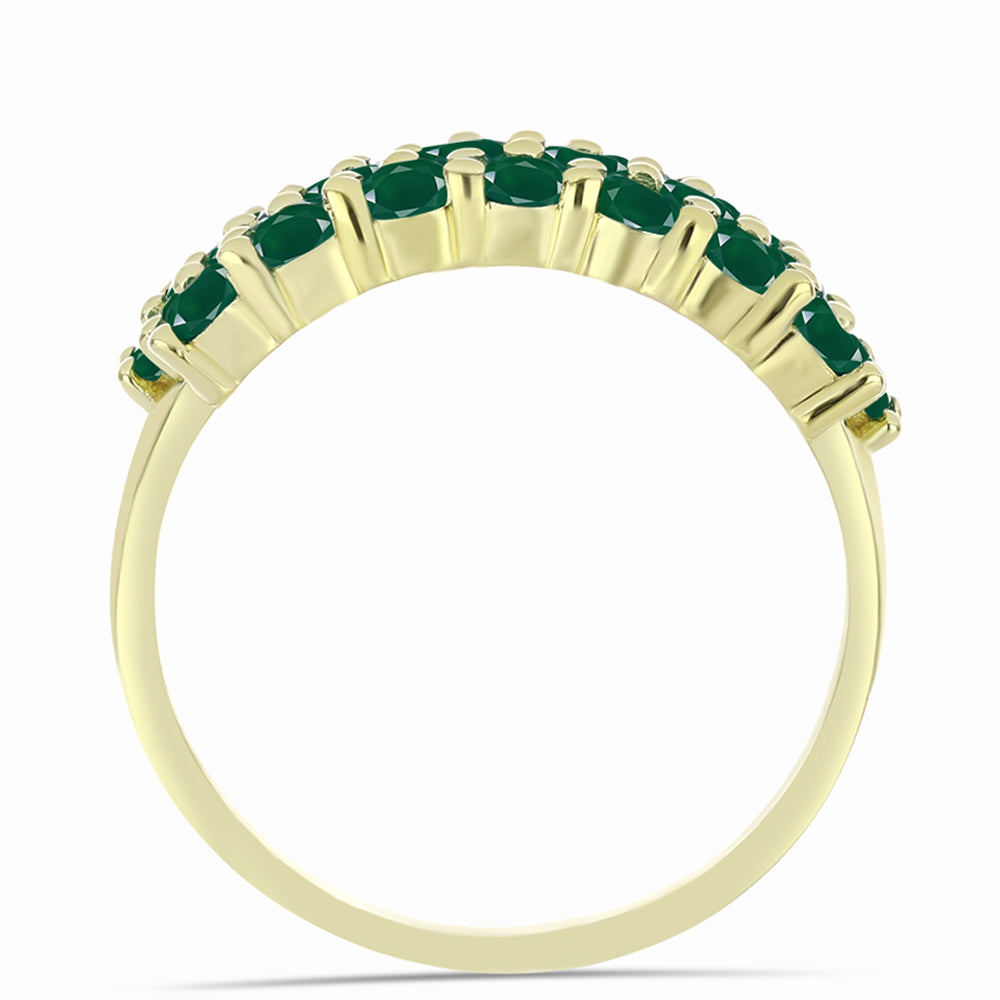 Inel din Argint 925 Placat cu Aur ( 4.35 grame ) cu Agat Verde 2.45 Carate 2 