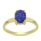 Inel din Argint 925 Placat cu Aur ( 2.55 grame ) cu Drusă Violet 1.76 Carate