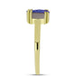 Inel din Argint 925 Placat cu Aur ( 2.55 grame ) cu Drusă Violet 1.76 Carate