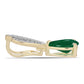 Pandantiv din Argint 925 Placat cu Aur ( 1.05 grame ) cu Agat Verde și Topaz Alb 1.07 Carate