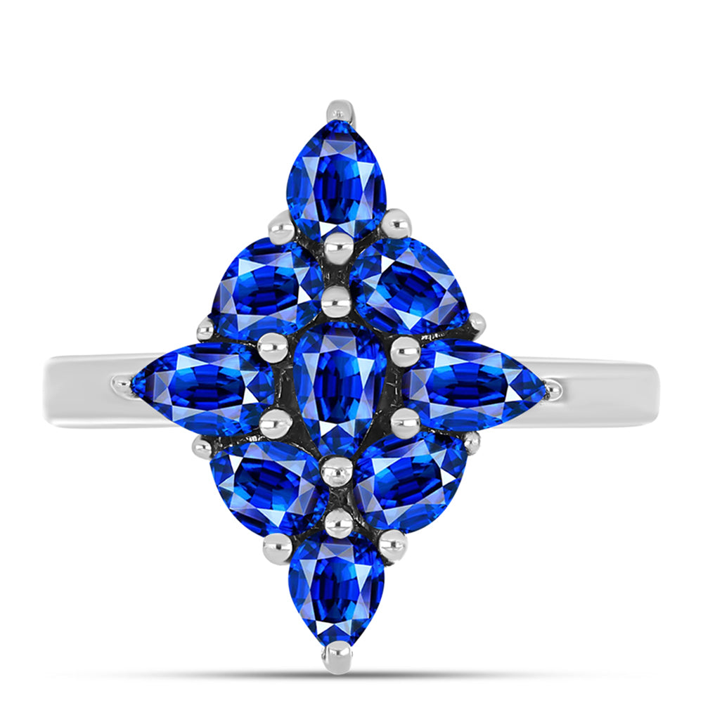 Inel din Argint 925 ( 3.5 grame ) cu Safir Albastru Australian 2.4 Carate 5 