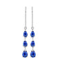 Cercei din Argint 925 ( 1.91 grame ) cu Safir Albastru Australian 2.59 Carate