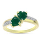 Inel din Argint 925 Placat cu Aur ( 2.78 grame ) cu Agat Verde și Topaz Alb 1.39 Carate