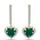 Cercei din Argint 925 Placat cu Aur ( 3.96 grame ) cu Agat Verde și Topaz Alb 3.97 Carate