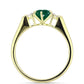 Inel din Argint 925 Placat cu Aur ( 2.44 grame ) cu Agat Verde și Topaz Alb 0.82 Carate