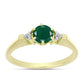 Inel din Argint 925 Placat cu Aur ( 2.44 grame ) cu Agat Verde și Topaz Alb 0.82 Carate