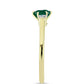 Inel din Argint 925 Placat cu Aur ( 2.44 grame ) cu Agat Verde și Topaz Alb 0.82 Carate