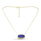 Colier din Argint 925 Placat cu Aur ( 5.97 grame ) cu Drusă Violet 9.11 Carate