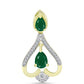 Pandantiv din Argint 925 Placat cu Aur ( 2.17 grame ) cu Agat Verde 1.18 Carate