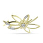 Broşă din Argint 925 Placat cu Aur ( 3.46 grame ) cu Diamant Alb și Topaz Alb 0.06 Carate