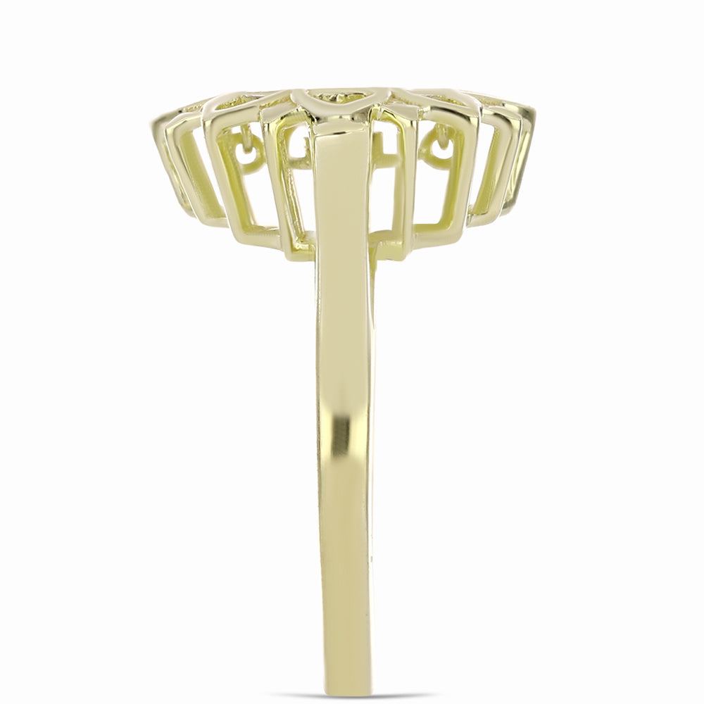 Inel din Argint 925 Placat cu Aur ( 4.05 grame ) cu Diamant Alb 0.01 Carate