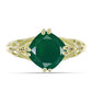 Inel din Argint 925 Placat cu Aur ( 3.04 grame ) cu Agat Verde 3.56 Carate