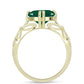 Inel din Argint 925 Placat cu Aur ( 3.04 grame ) cu Agat Verde 3.56 Carate
