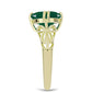 Inel din Argint 925 Placat cu Aur ( 3.04 grame ) cu Agat Verde 3.56 Carate