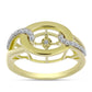 Inel din Argint 925 Placat cu Aur ( 4.66 grame ) cu Diamant Alb și Topaz Alb 0.18 Carate