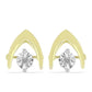 Cercei din Argint 925 Placat cu Aur ( 2.2 grame ) cu Diamant Alb 0.01 Carate