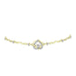Brățară din Argint 925 Placat cu Aur ( 4.13 grame ) cu Diamant Alb și Topaz Alb 0.34 Carate