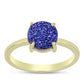Inel din Argint 925 Placat cu Aur ( 2.13 grame ) cu Drusă Violet 1.77 Carate