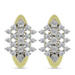 Cercei din Argint 925 Placat cu Aur ( 5.98 grame ) cu Diamant Alb și Topaz Alb 1.1 Carate