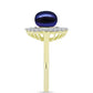 Inel din Argint 925 Placat cu Aur ( 3.63 grame ) cu Perlă de Cultură Neagră și Topaz Alb 3.78 Carate