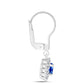 Set din Argint 925 ( 4.52 grame ) cu Safir Albastru Australian și Topaz Alb 2.23 Carate ( Cercei+Inel+Pandantiv )