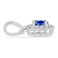 Set din Argint 925 ( 4.52 grame ) cu Safir Albastru Australian și Topaz Alb 2.23 Carate ( Cercei+Inel+Pandantiv )