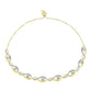 Brățară din Argint 925 Placat cu Aur ( 7.2 grame ) cu Diamant Alb și Topaz Alb 0.73 Carate