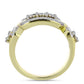 Inel din Argint 925 Placat cu Aur ( 4.21 grame ) cu Diamant Alb și Topaz Alb 0.29 Carate