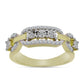 Inel din Argint 925 Placat cu Aur ( 4.21 grame ) cu Diamant Alb și Topaz Alb 0.29 Carate