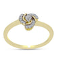 Inel din Argint 925 Placat cu Aur ( 2.26 grame ) cu Diamant Alb și Topaz Alb 0.11 Carate