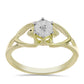 Inel din Argint 925 Placat cu Aur ( 1.84 grame ) cu Diamant Alb 0.01 Carate