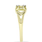 Inel din Argint 925 Placat cu Aur ( 1.84 grame ) cu Diamant Alb 0.01 Carate