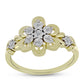 Inel din Argint 925 Placat cu Aur ( 3.26 grame ) cu Diamant Alb 0.06 Carate