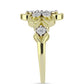 Inel din Argint 925 Placat cu Aur ( 3.26 grame ) cu Diamant Alb 0.06 Carate