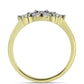 Inel din Argint 925 Placat cu Aur ( 3.5 grame ) cu Diamant Alb și Topaz Alb 0.26 Carate